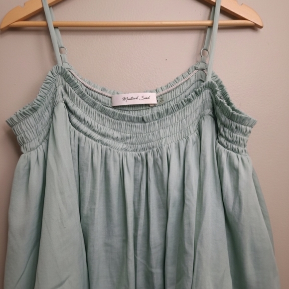 Mustard Seed Mint Tiered Ruffle Mini Dress - Size Medium - Picture 4 of 4